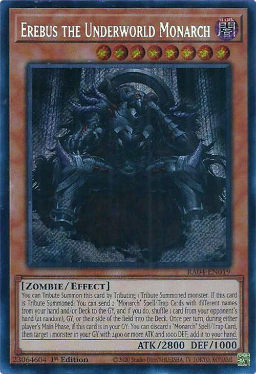 Erebus, Monarque du Royaume des Enfers [RA04-FR019] Secret Rare