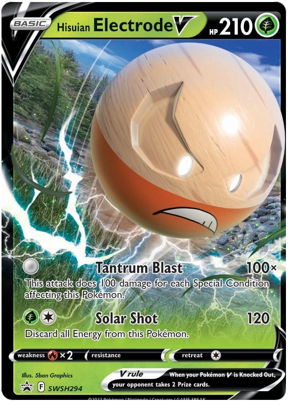 Electrode de Hisui V (SWSH294) (Carta Jumbo) [Espada y Escudo: Promociones Black Star]