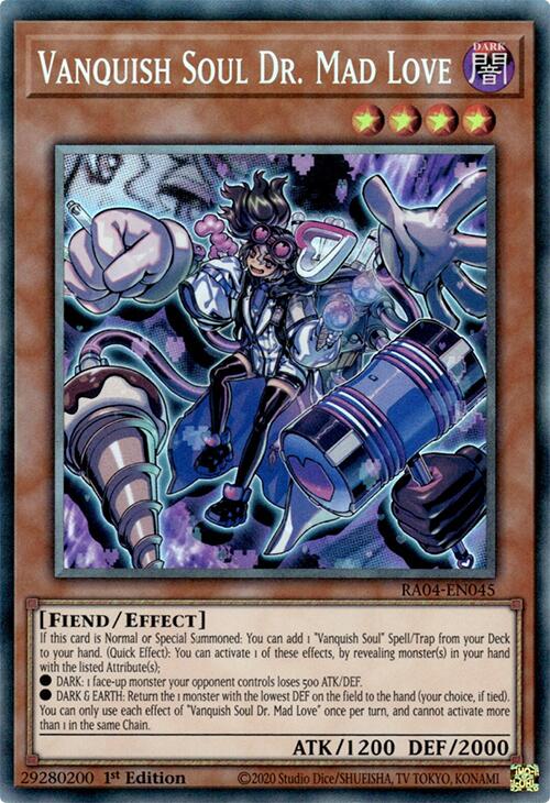 Vanquish Soul Dr. Mad Love [RA04-EN045] Collector's Rare Prismatique