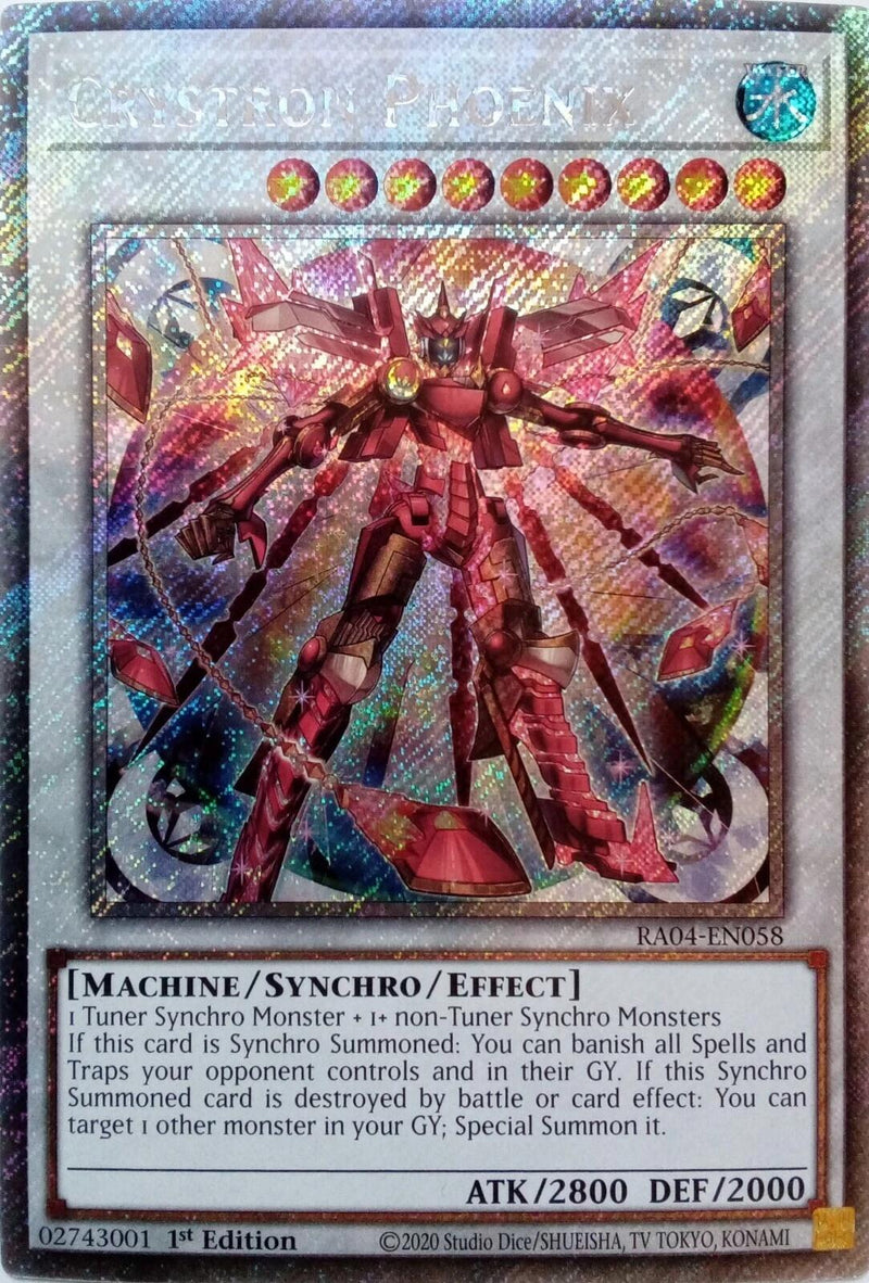 Phénix Crystron [RA04-FR058] Secrète Rare Platine