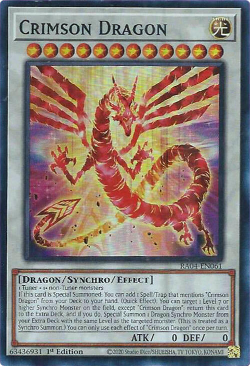 Dragon Cramoisi (carte) [RA04-FR061] Super Rare
