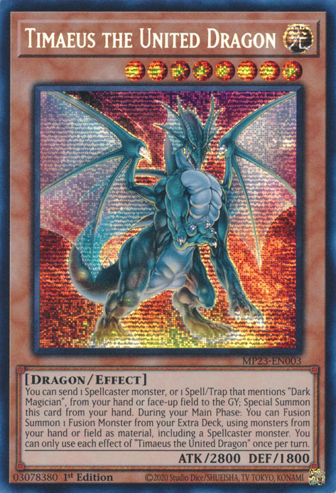 Le Timée, Dragon Uni [MP23-FR003] Secret Rare Prismatique