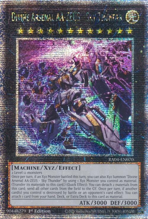 Arsenal Divin AA-ZEUS - Foudre Céleste (Nouvel Art) [RA04-FR070] Secrète Rare du Quart de Siècle