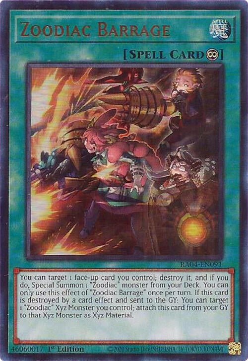 Zoodiac Barrage [RA04-FR091] Ultra Rare