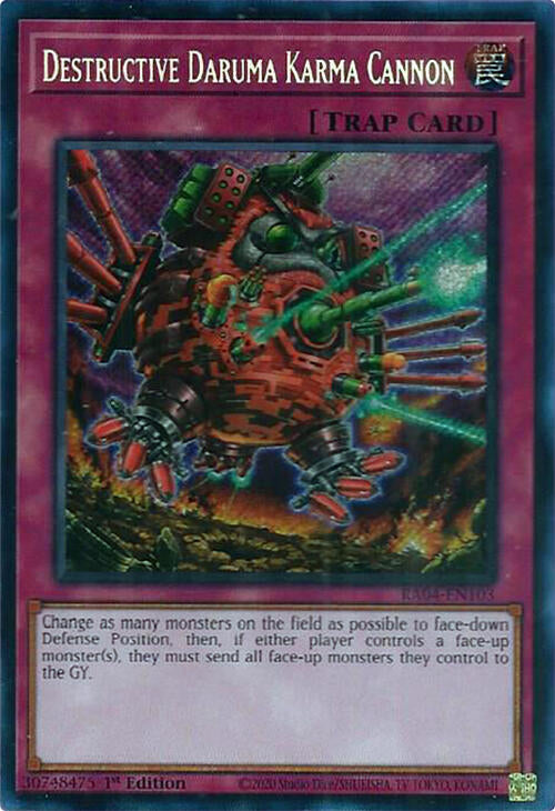 Canon destructeur de Karma Daruma [RA04-FR103] Secret Rare