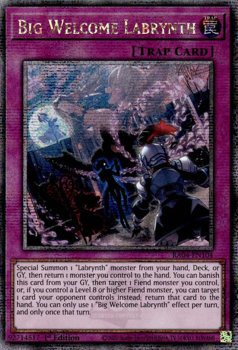 Big Welcome Labrynth [RA04-EN104] Quarter Century Secret Rare