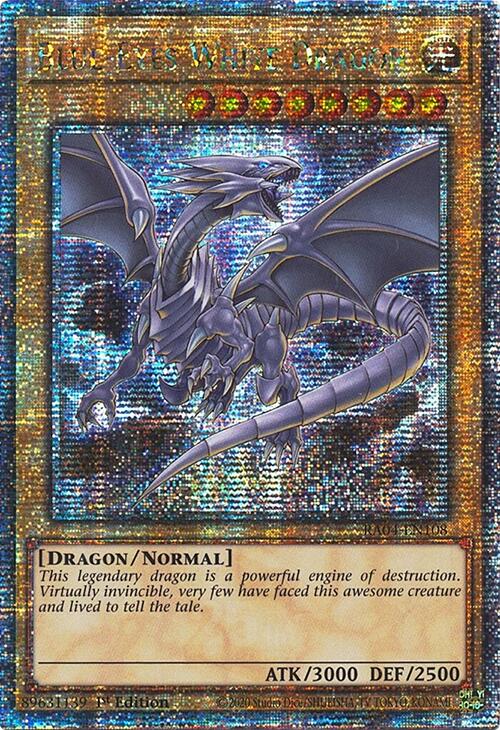 Dragon Blanc aux Yeux Bleus (8e Art) [RA04-FR108] Quarter Century Secret Rare