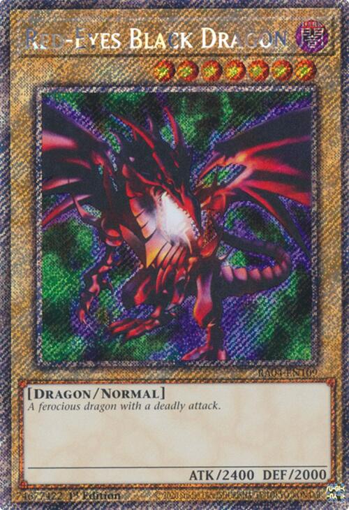 Dragon Noir aux Yeux Rouges (4ème Art) [RA04-FR109] Secrète Rare Platine