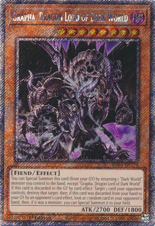 Grapha, Seigneur Dragon du Monde Ténébreux [RA04-FR159] Secret Rare Platine