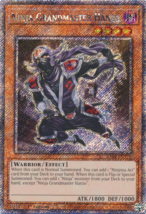 Grand-Maître Ninja Hanzo [RA04-FR173] Secret Rare Platine
