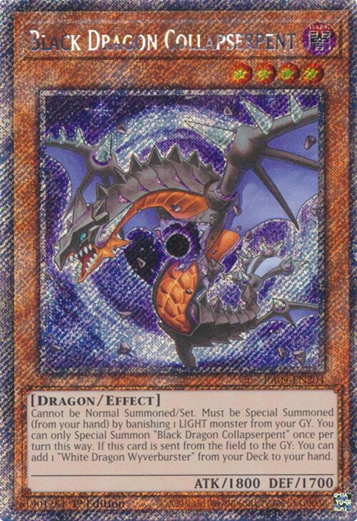 Dragon noir effondre-serpent [RA04-FR204] Secret Rare Platine