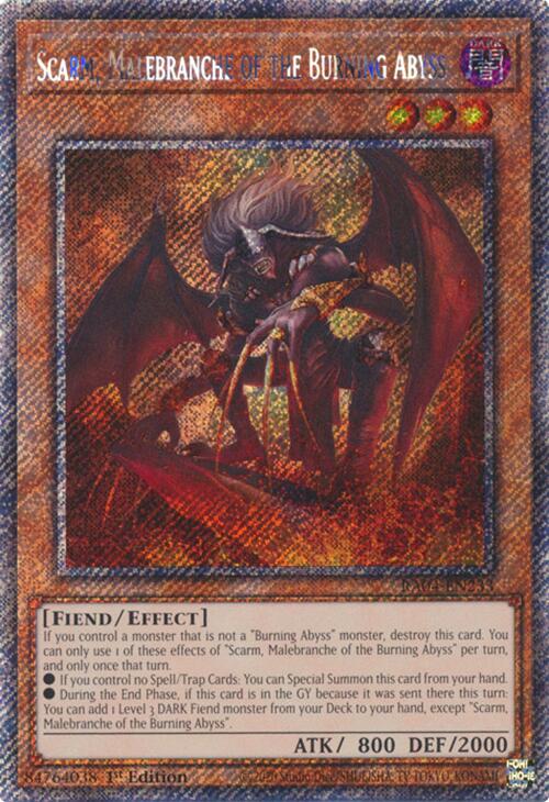 Scarm, Malebranche de l'Abîme Embrasant [RA04-FR233] Platinum Secret Rare