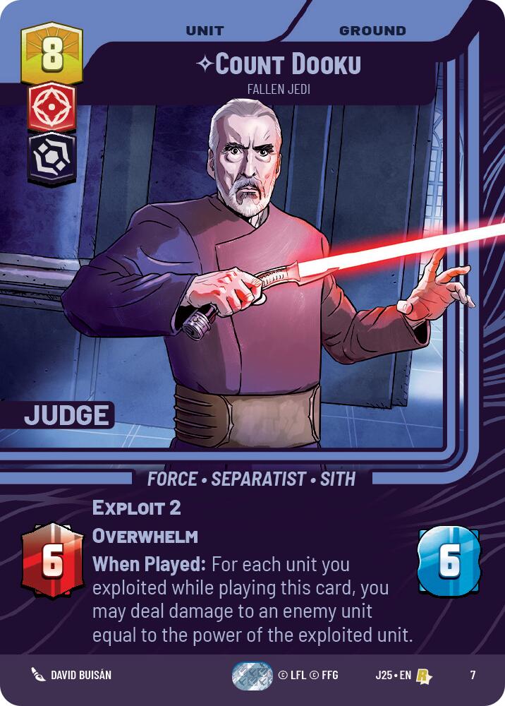 Comte Dooku - Jedi Déchu (7) (7) [Juges Promos]