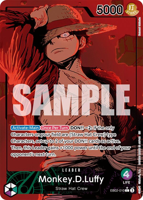 Monkey D. Luffy (010) (Illustration alternative) [Extra Booster : Collection 25e Anniversaire de l'Anime]