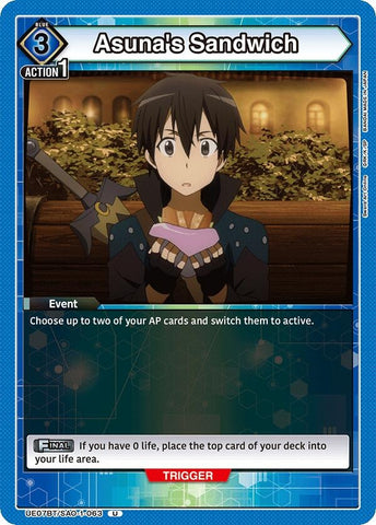 Image for Asuna's Sandwich (UE07BT/SAO-1-063) (UE07BT) - Union Arena