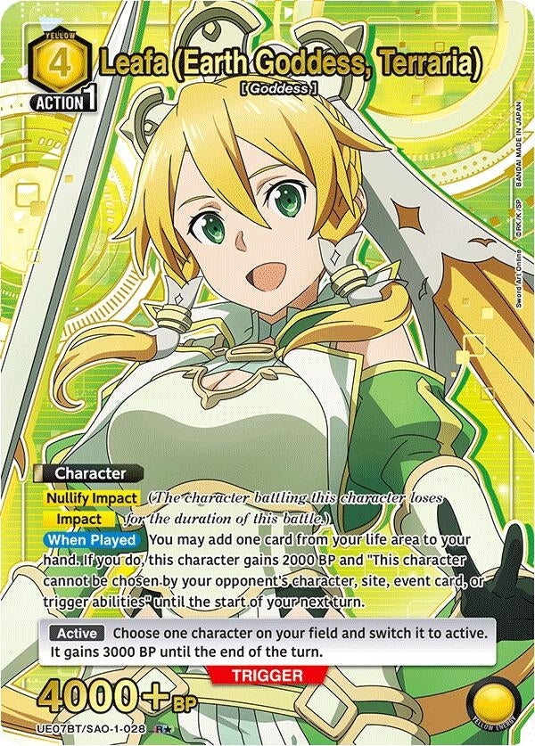 Image for Leafa (Earth Goddess, Terraria) (028) (R*) (UE07BT/SAO-1-028) (UE07BT) - Union Arena