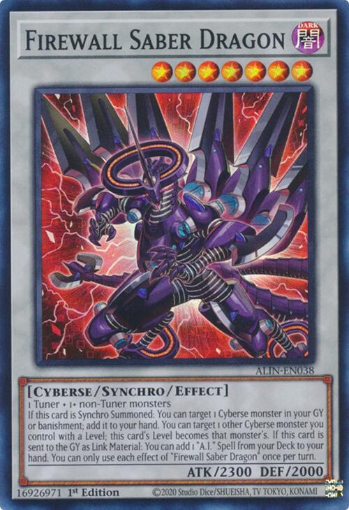 Dragon Saber Pare-Feu [ALIN-FR038] Super Rare