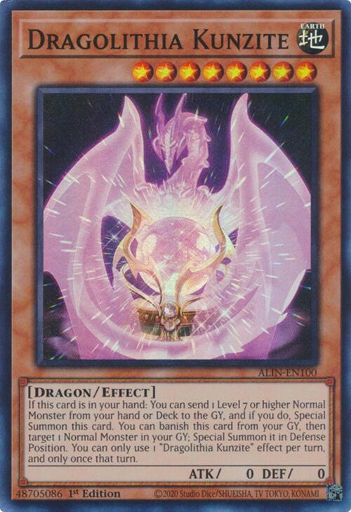 Kunzit de Dragolithia [ALIN-EN100] Super Rare
