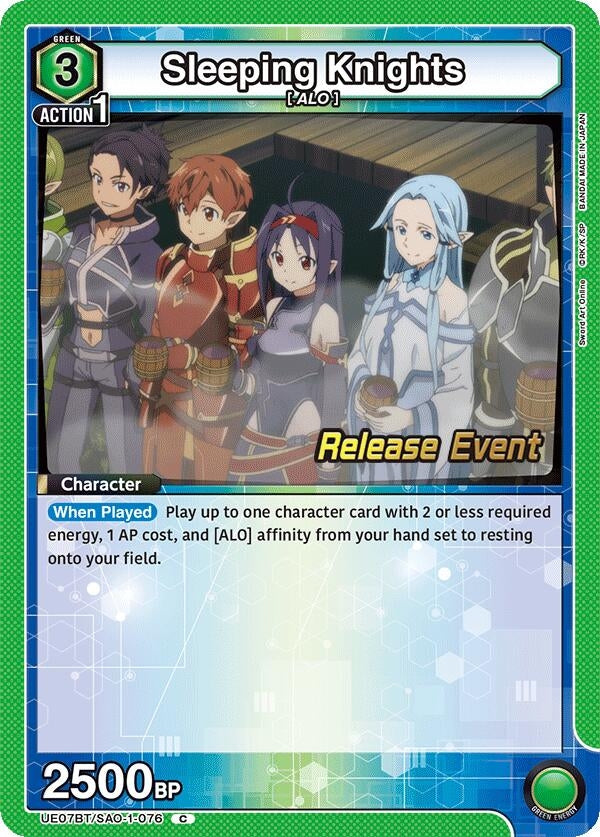 Image for Sleeping Knights (UE07BT/SAO-1-076) (UE07BT_RE) - Union Arena