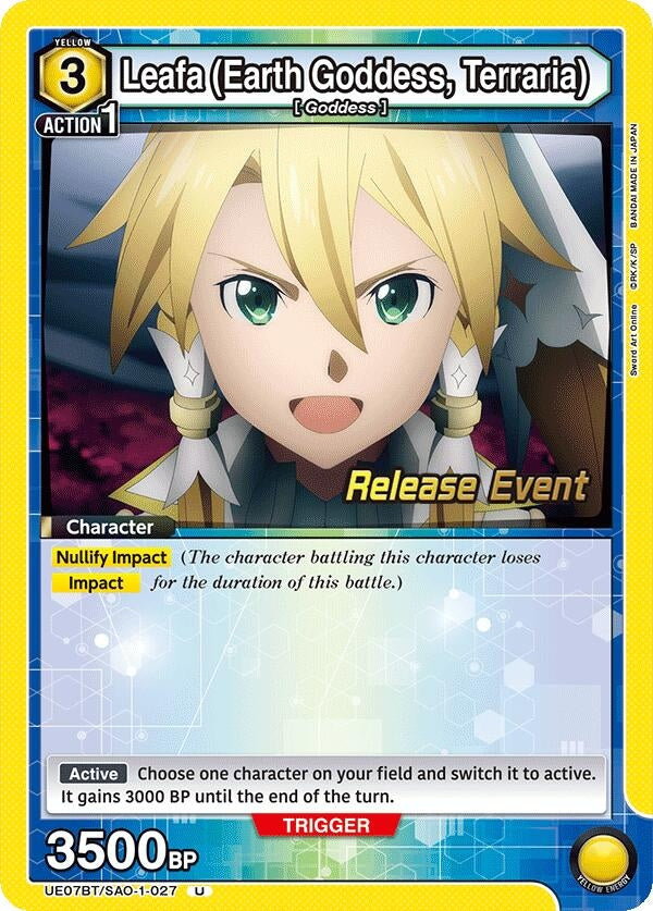 Image for Leafa (Earth Goddess, Terraria) (027) (UE07BT/SAO-1-027) (UE07BT_RE) - Union Arena