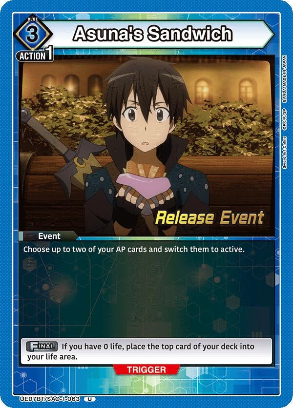 Image for Asuna's Sandwich (UE07BT/SAO-1-063) (UE07BT_RE) - Union Arena
