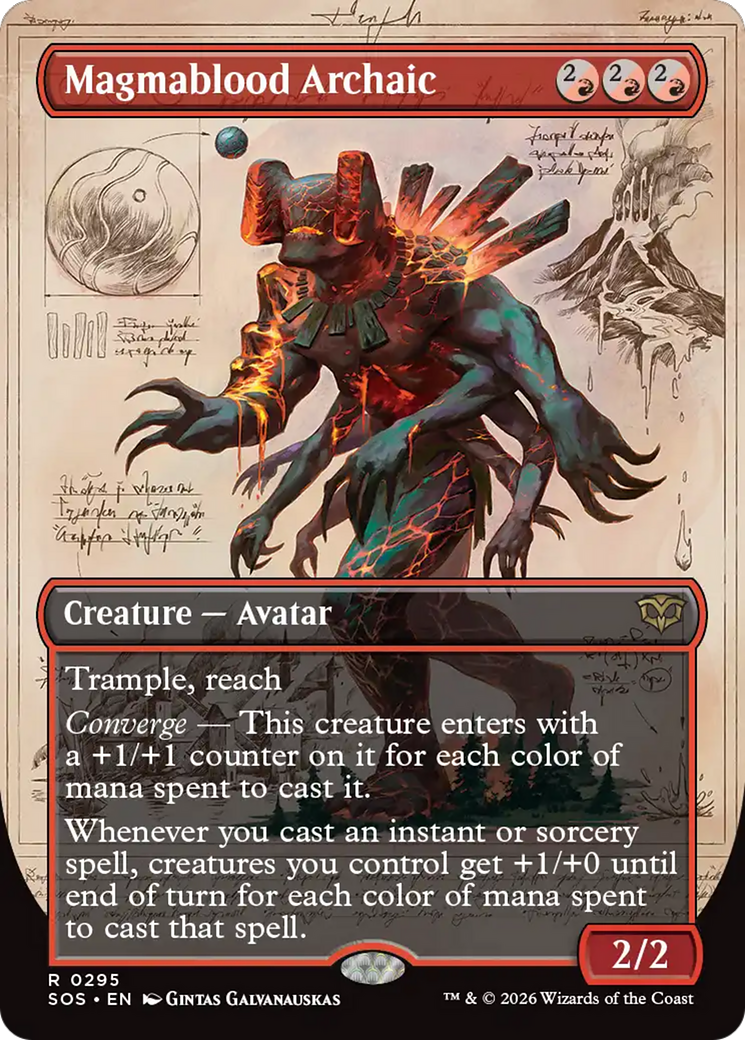 Magmasangre Arcana (sin borde) [Secretos de Strixhaven]