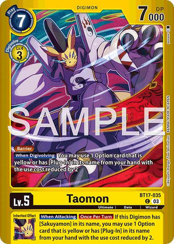 Taomon [BT17-035] (Paquete de Cartas Limitadas -Billion Bullet-) [Paquete de Cartas Limitadas -Billion Bullet-]