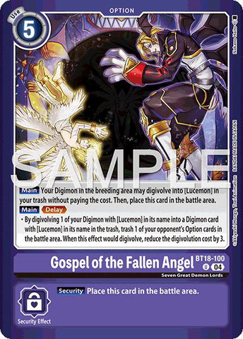 Evangelio del Ángel Caído [BT18-100] (Paquete de Cartas Limitado -Billion Bullet-) [Paquete de Cartas Limitado -Billion Bullet-]
