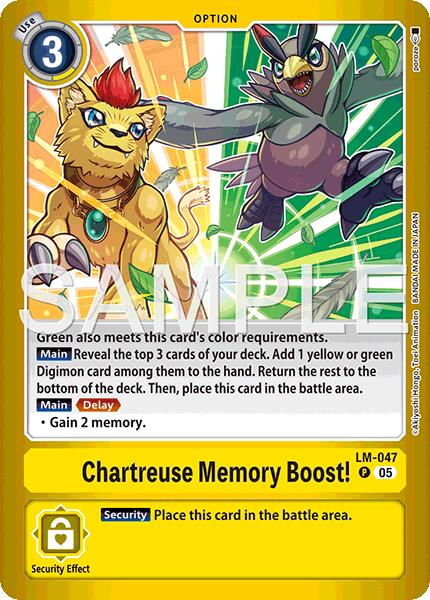 Chartreuse : Boost de mémoire ! [LM-047] (Paquet de cartes limité -Billion Bullet-) [Paquet de cartes limité -Billion Bullet-]