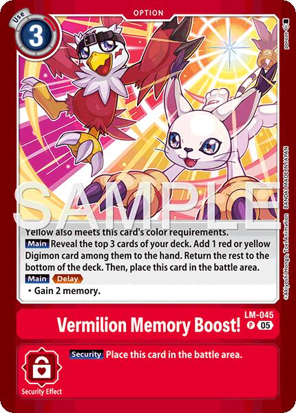 Boost de mémoire Vermillion ! [LM-045] (Pack de cartes limité -Billion Bullet-) [Pack de cartes limité -Billion Bullet-]