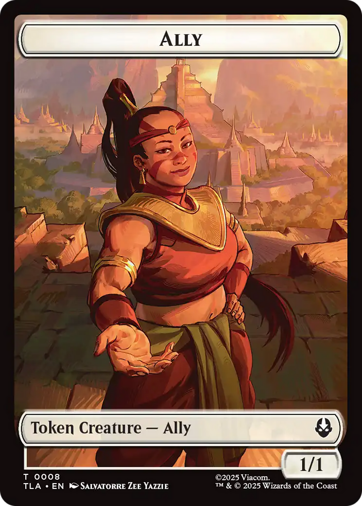 Jeton double-face Allié (0008) // Soldat (0002) [Avatar: The Last Airbender Tokens]