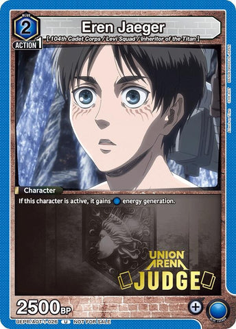 Image for Eren Jaeger (Judge Pack) (UEPR/AOT-1-026) (UEPR) - Union Arena