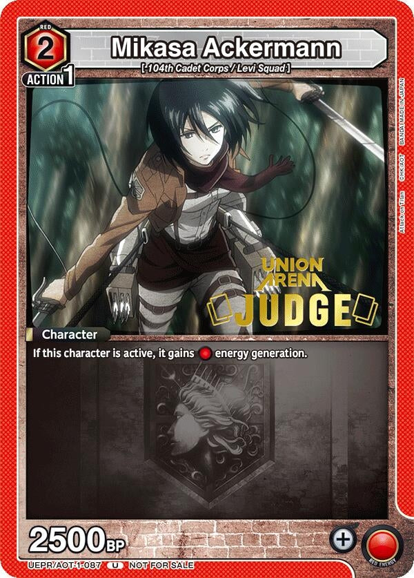 Image for Mikasa Ackermann (Judge Pack) (UEPR/AOT-1-087) (UEPR) - Union Arena