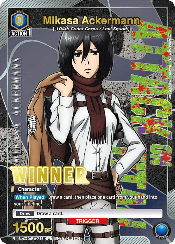 Image for Mikasa Ackermann (Winner) (UEPR/AOT-1-023) (UEPR) - Union Arena