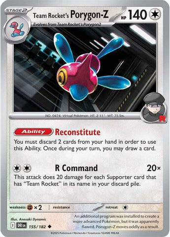 Porygon-Z du Team Rocket (155/182) [Écarlate et Violet : Rivaux Destinés]