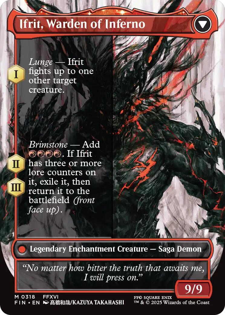 Clive, Émissaire d'Ifrit // Ifrit, Gardien de l'Enfer (Sans bordure) (0318) [FINAL FANTASY]