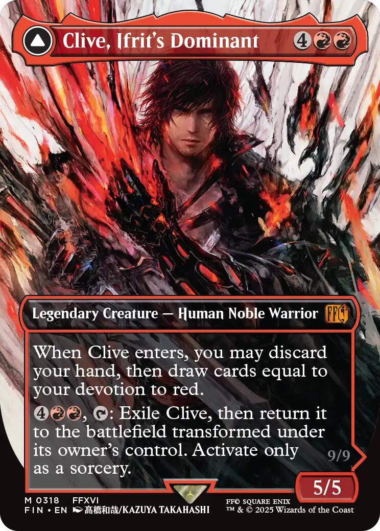 Clive, Émissaire d'Ifrit // Ifrit, Gardien de l'Enfer (Sans bordure) (0318) [FINAL FANTASY]