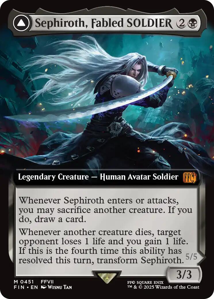 Sephiroth, SOLDIER légendaire // Sephiroth, ange à une aile (Extended Art) [FINAL FANTASY]