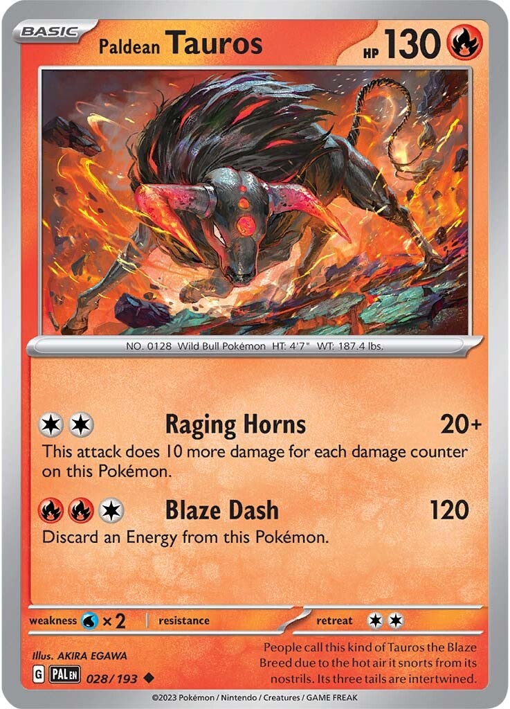 Tauros de Paldea (028/193) [Escarlata y Púrpura: Evolución en Paldea]