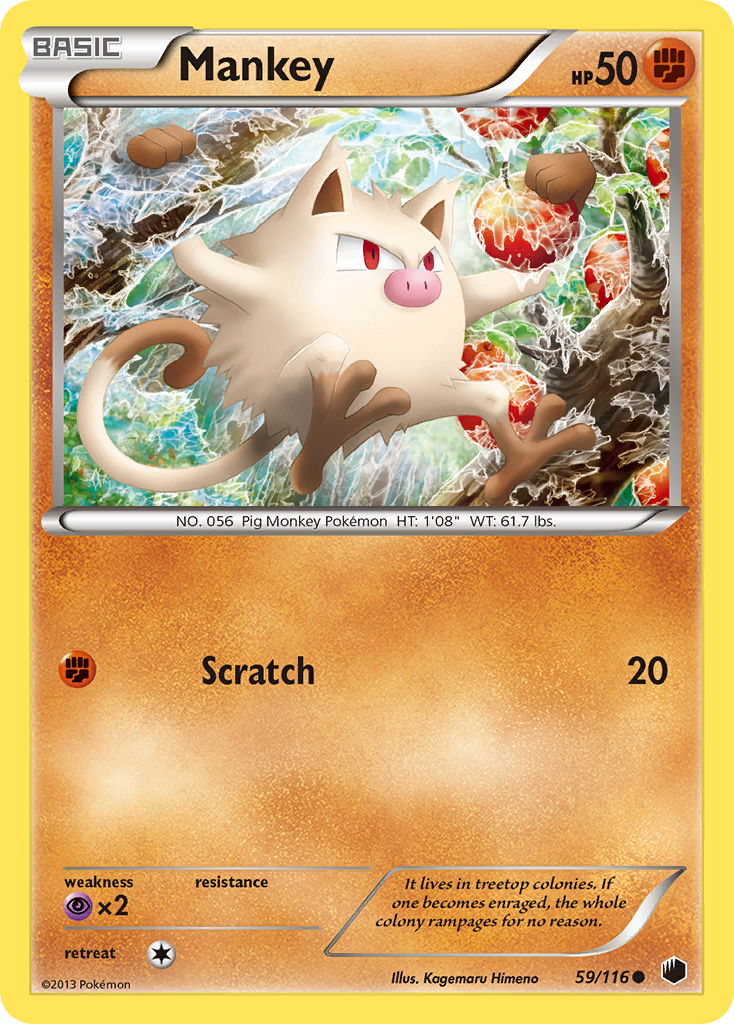 Mankey (59/116) [Negro y Blanco: Plasma Freeze]