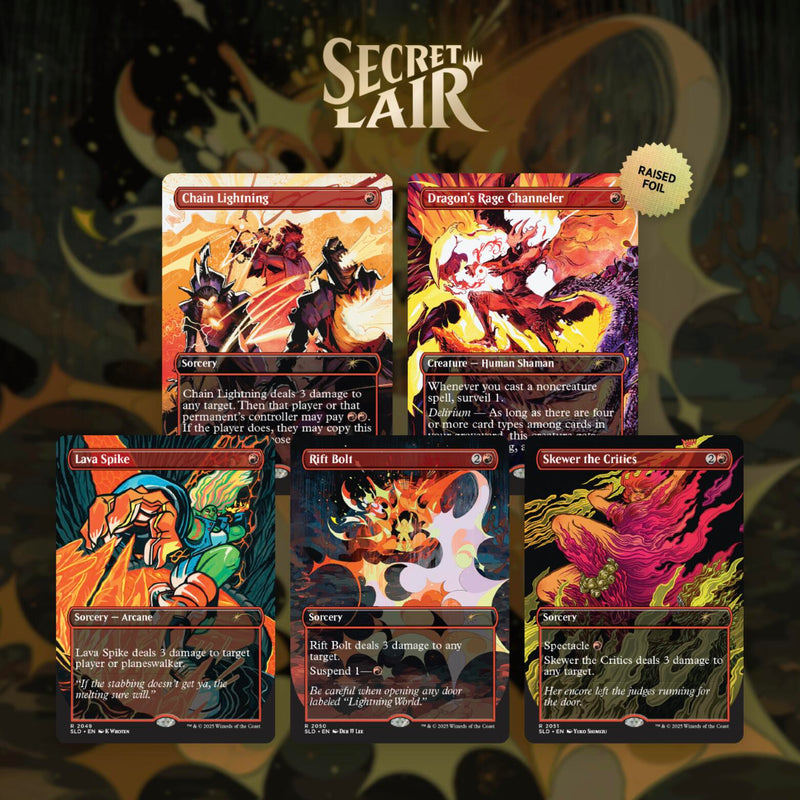 Série de lancement Secret Lair : TOUT EST EN FEU (Édition Foil texturée)
