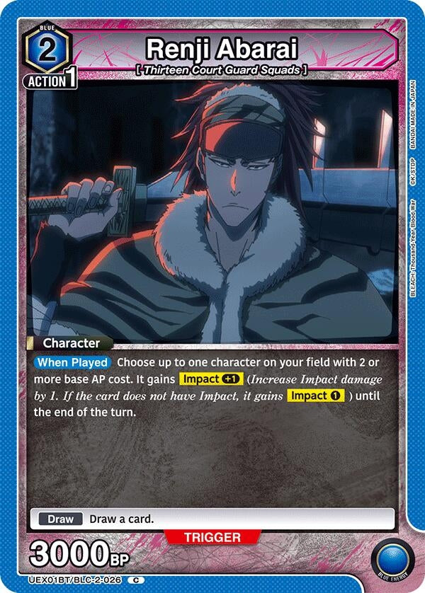 Image for Renji Abarai (026) (UEX01BT/BLC-2-026) (UEX01BT) - Union Arena