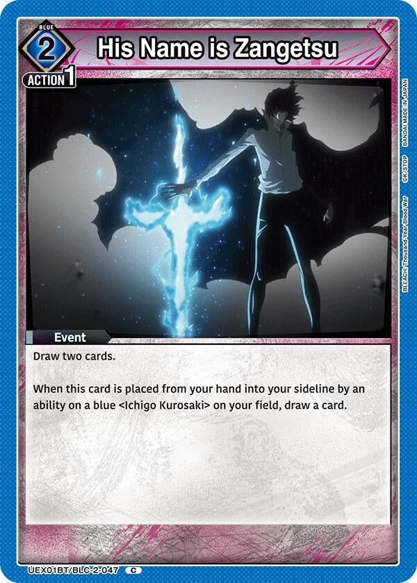 Image for His Name is Zangetsu (UEX01BT/BLC-2-047) (UEX01BT) - Union Arena
