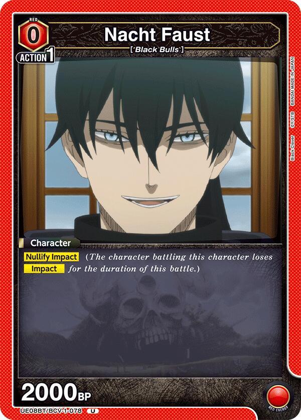 Nacht Faust (078) - UE08BT: Black Clover (UE08BT)