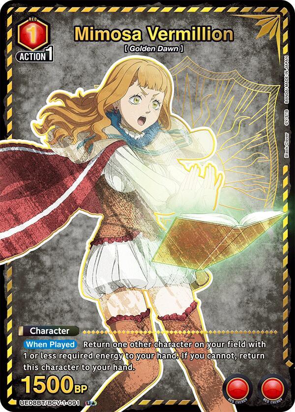 Mimosa Vermillion (091) (U*) - UE08BT: Black Clover (UE08BT)