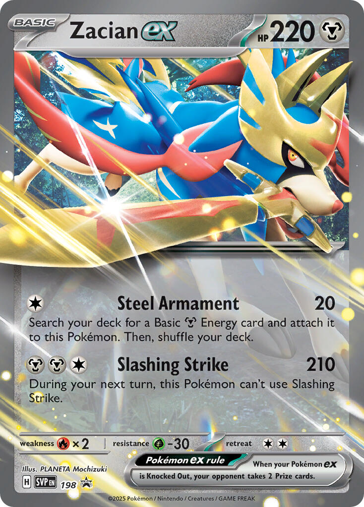 Zacian ex (198) [Écarlate et Violet : Promo Étoile Noire]