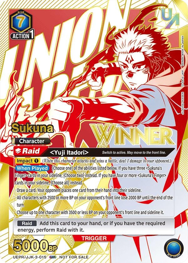 Image for Sukuna (Winner) (UEPR/JJK-3-015) (UEPR) - Union Arena