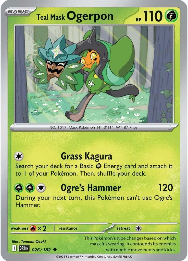 Ogerpon Masque Turquoise (026/182) [Écarlate et Violet : Destinées duelles]