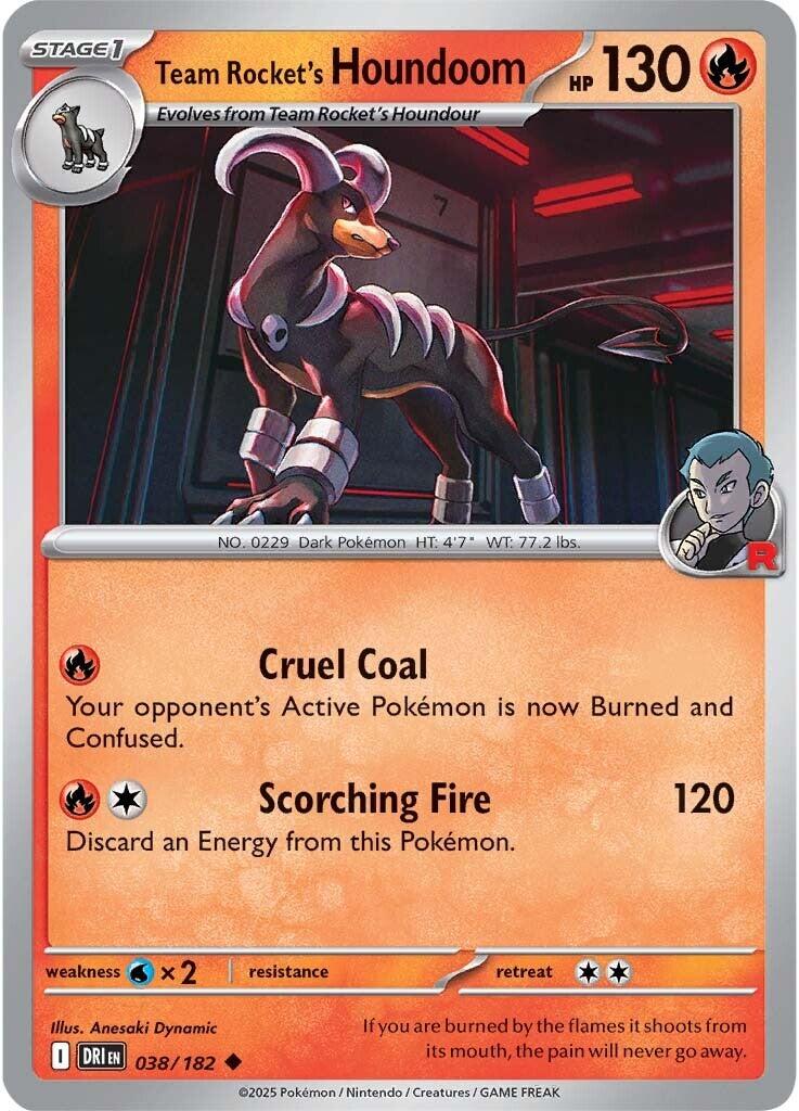Houndoom del Equipo Rocket (038/182) [Escarlata y Púrpura: Rivales Predestinados]