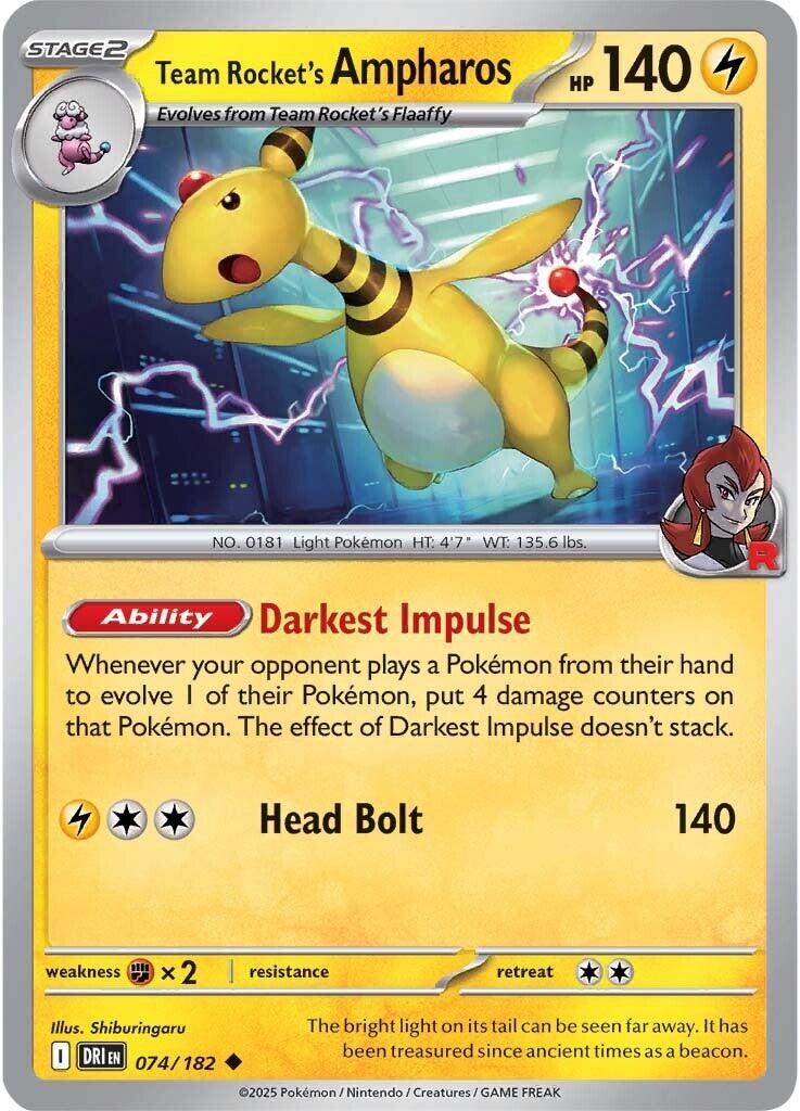 Pharamp du marketing de la Team Rocket (074/182) [Écarlate et Violet : Rivaux Destinés]